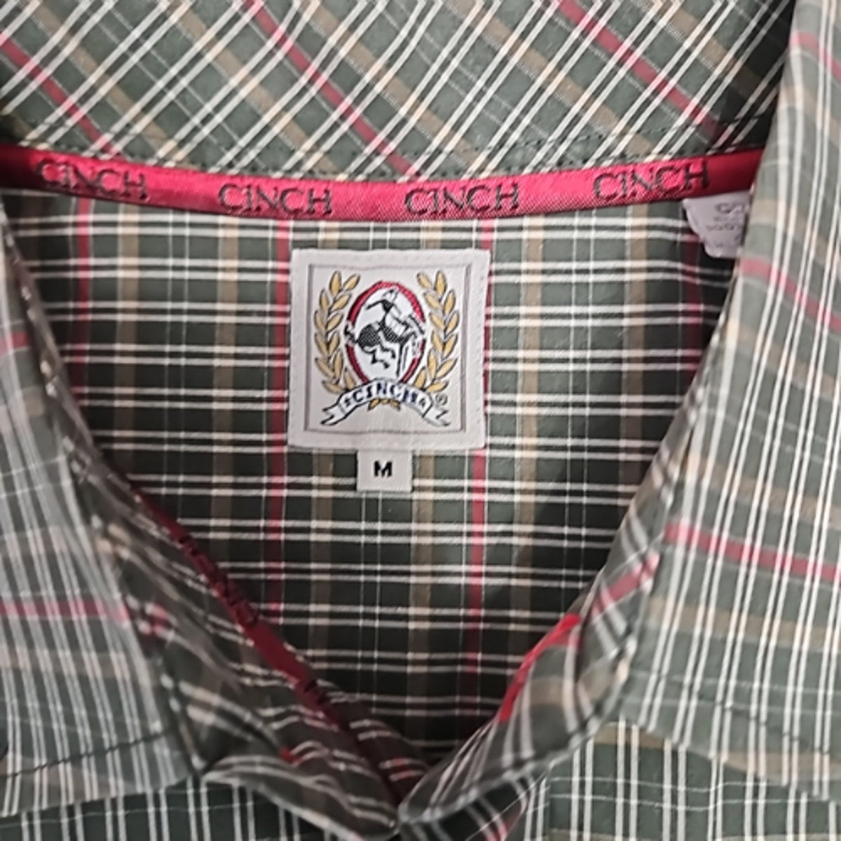 Cinch Mens Forest Long Sleeve Western Show Shirt Size Medium Pre-Loved