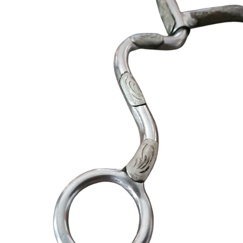 "S" Shank Western Show Bit Broken 4 3/4" Mouth Silver