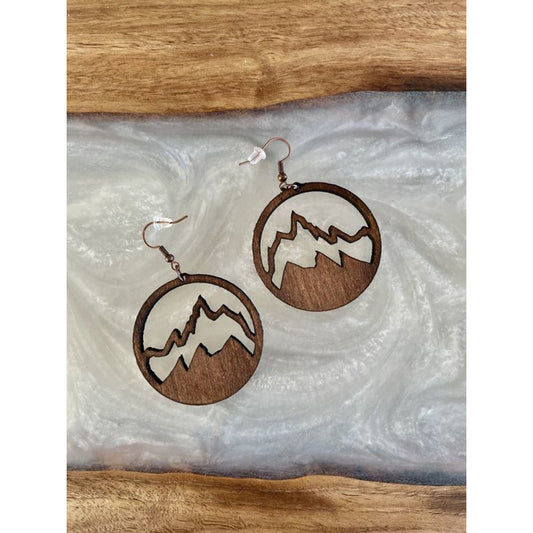 Wild North Wooden Earrings NEW Grand Tetons