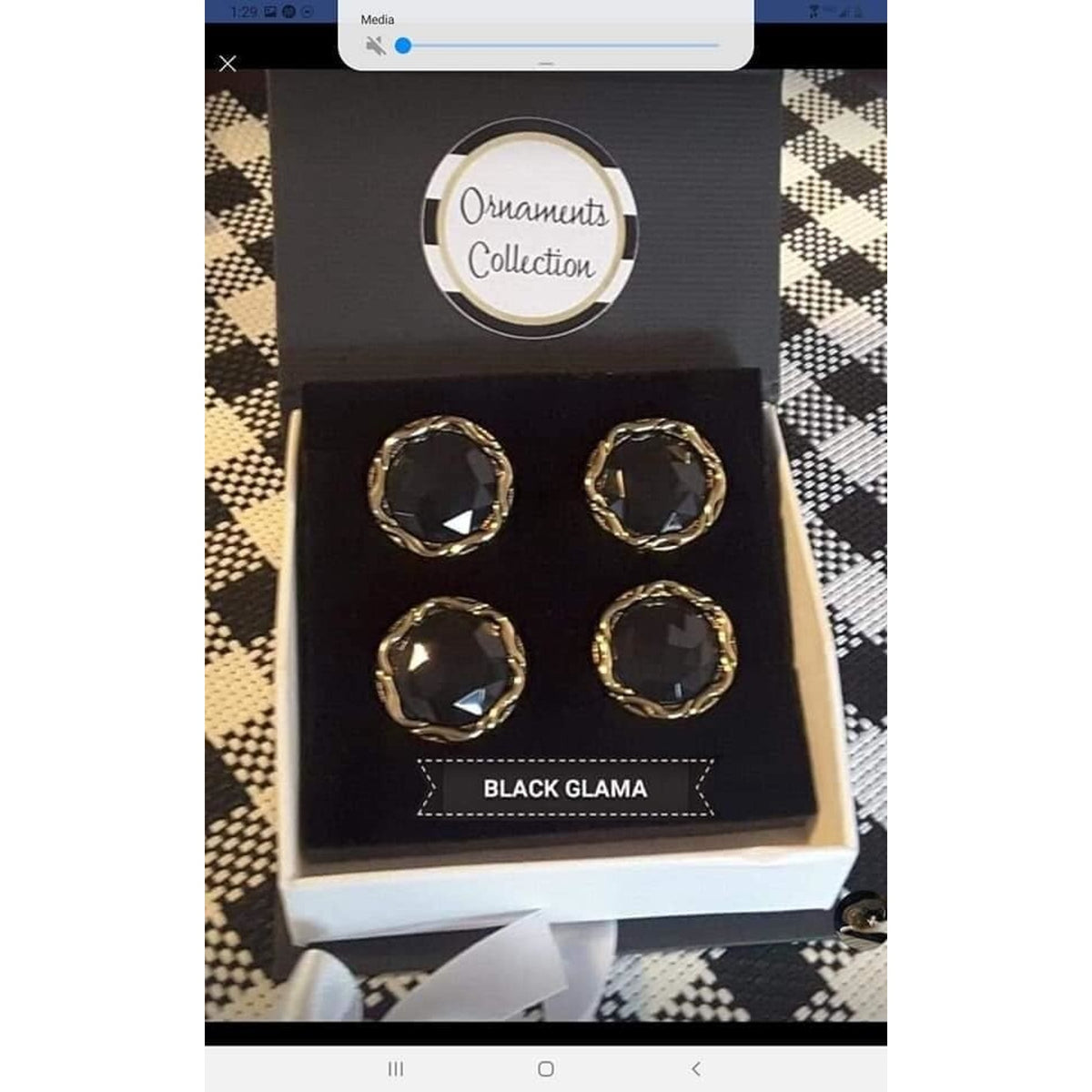 Magnetic Horse Show Number Pins Black Glam Concho Set of 4 NEW
