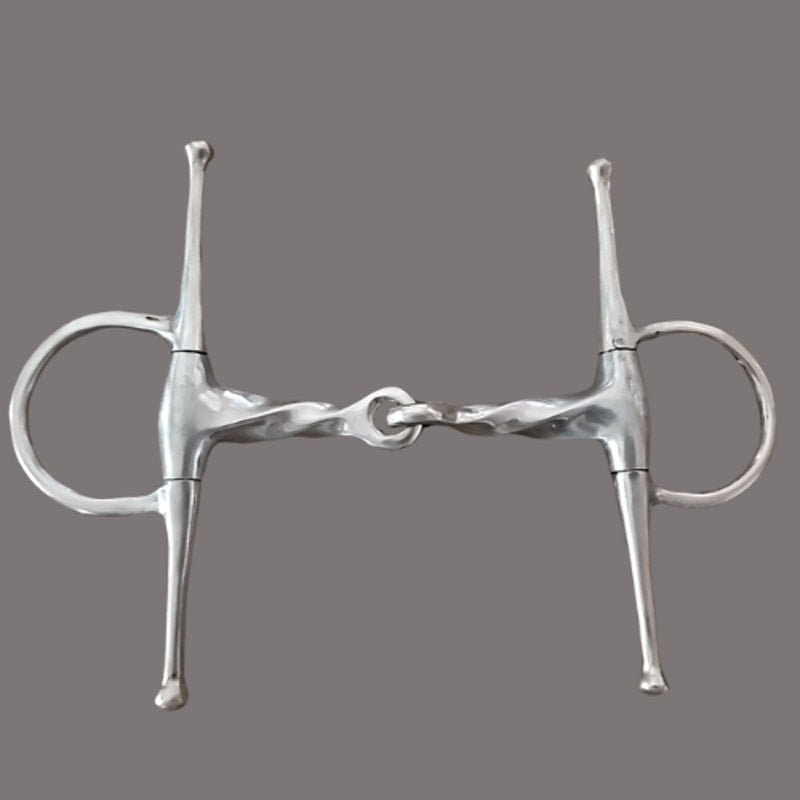 Stainless Steel Full Cheek Corkscrew Snaffle 4 1/2" mouth