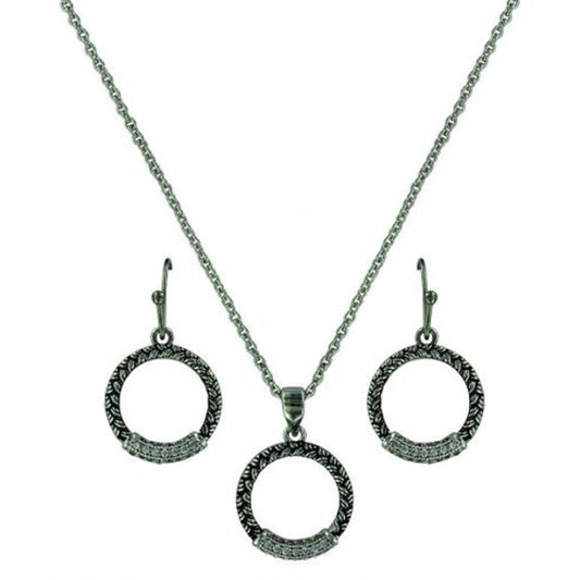 Montana Silversmiths Woven Wheat Necklace and Earring Set