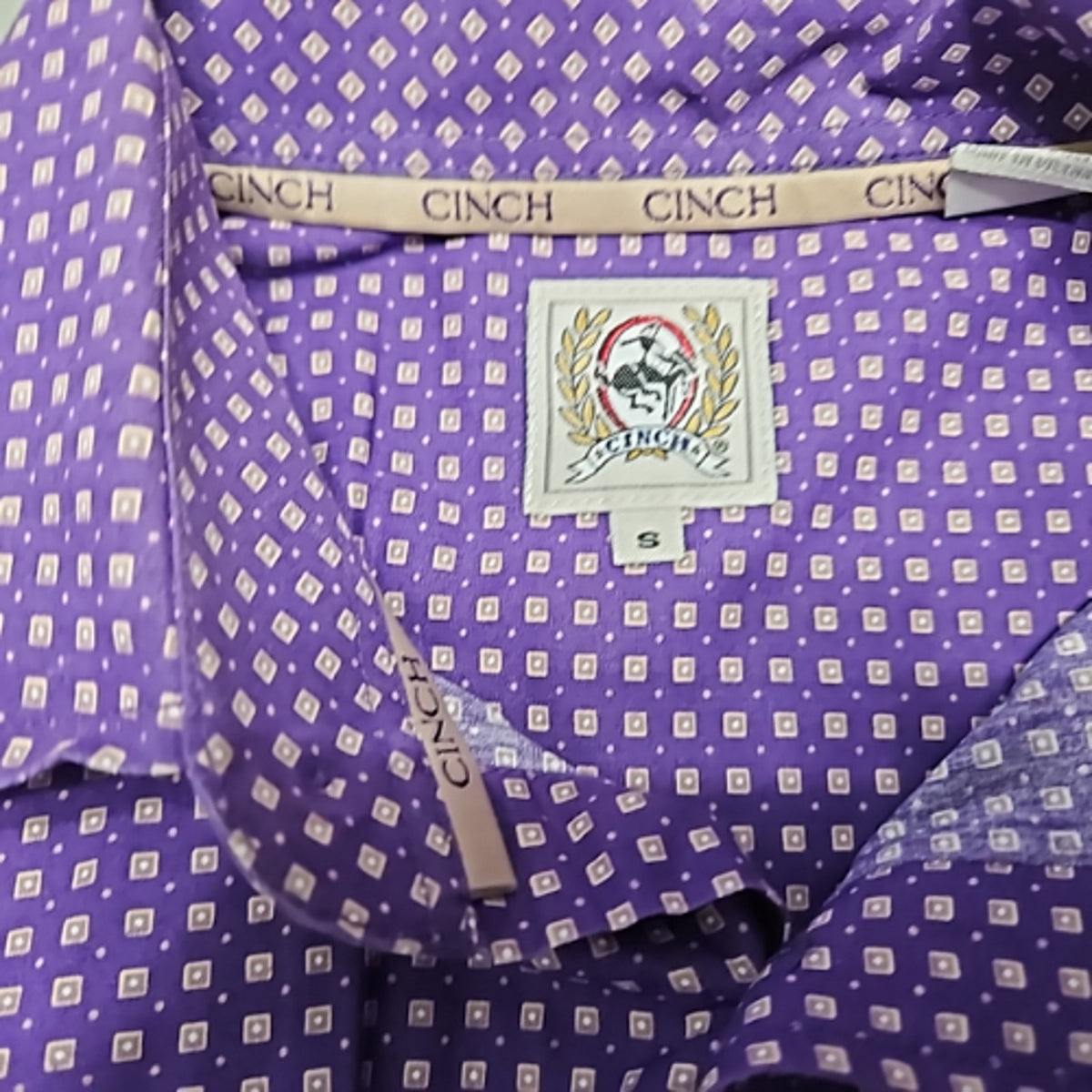 Cinch Mens Purple Boxed Long Sleeve Western Show Shirt Small
