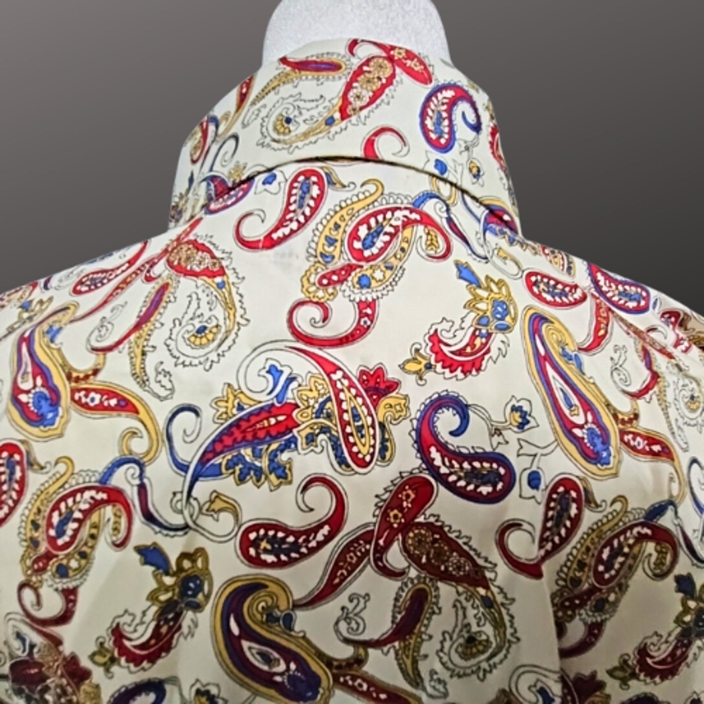 Royal Highness Equestrian Western Show Shirt White Paisley 3XL NWT