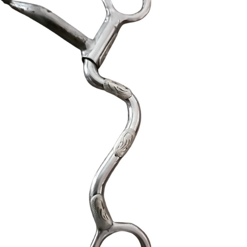 "S" Shank Western Show Bit Broken 4 3/4" Mouth Silver