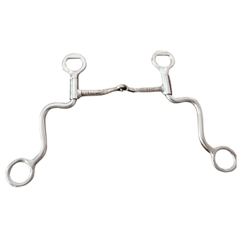 "S" Shank Western Show Bit Broken 4 3/4" Mouth Silver