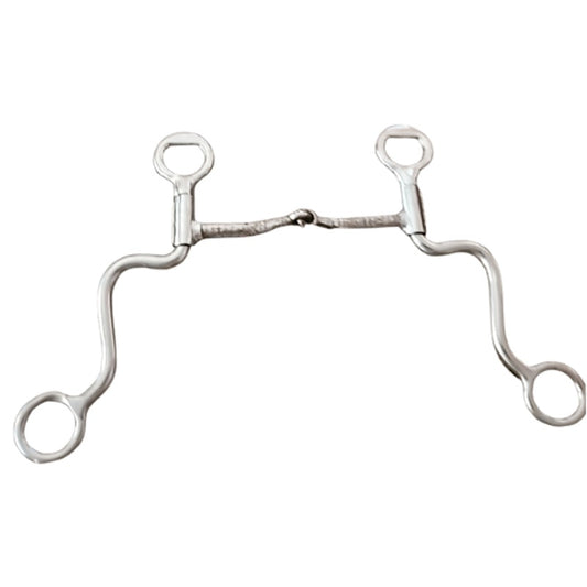 "S" Shank Western Show Bit Broken 4 3/4" Mouth Silver