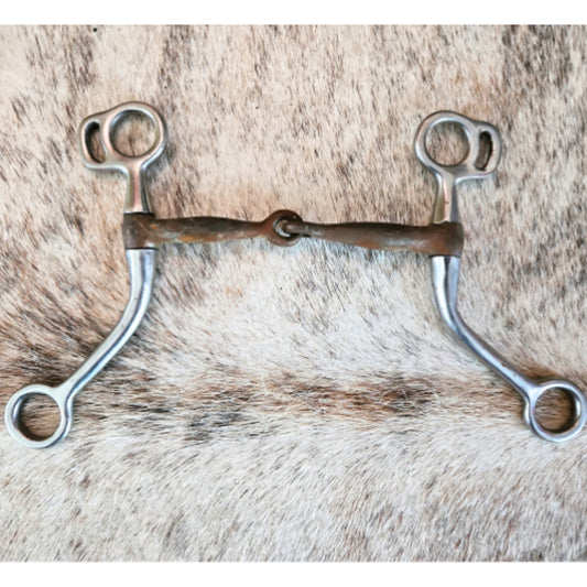 Shanked Leverage Grazing Bit Broken Sweet Iron Mouth 5" mouth USED