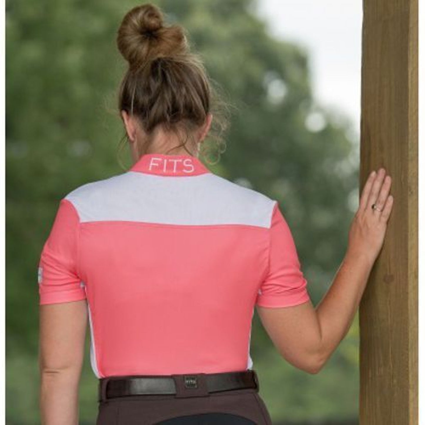 FITS Ladies Cool Breeze Short Sleeve Sun Shirt Coral Extra Small