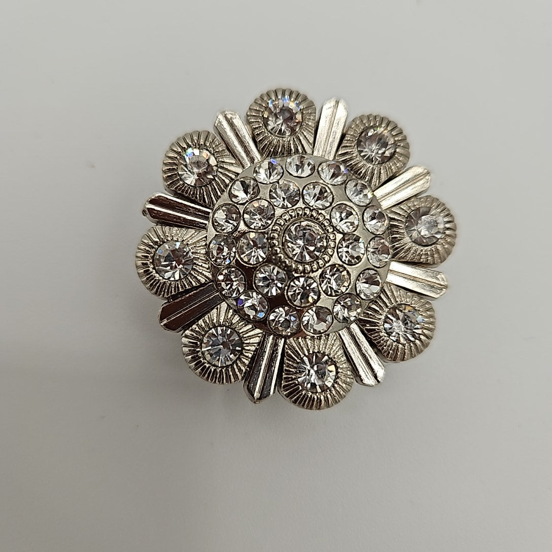 Stunning Western Berry Conchos Rhinestones 1 1/2" Set of 2