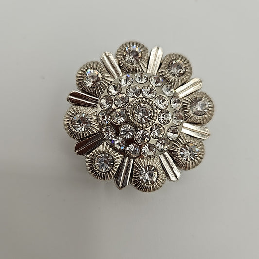 Stunning Western Berry Conchos Rhinestones 1 1/2" Set of 2