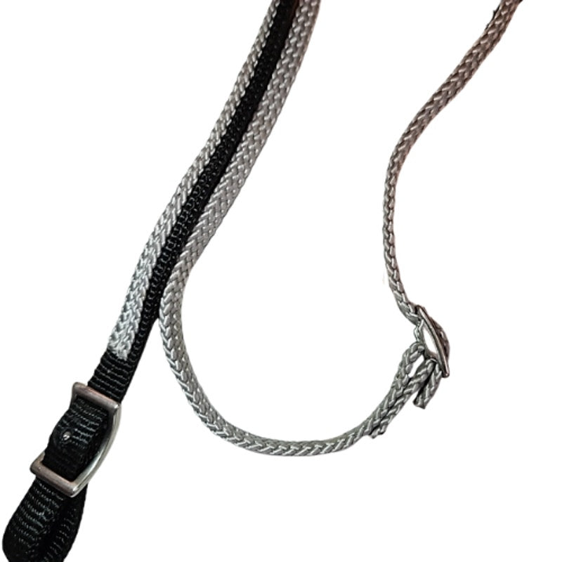 Tuffy One Ear Nylon Horse Headstall Black Gray New Old Stock