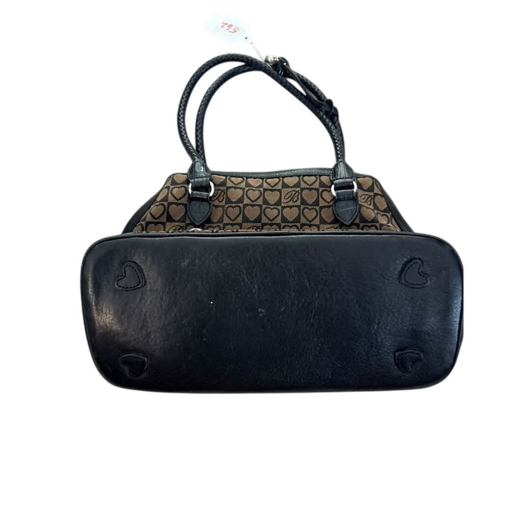 Brighton Black & Tan JOCELYN Heart Logo Bag