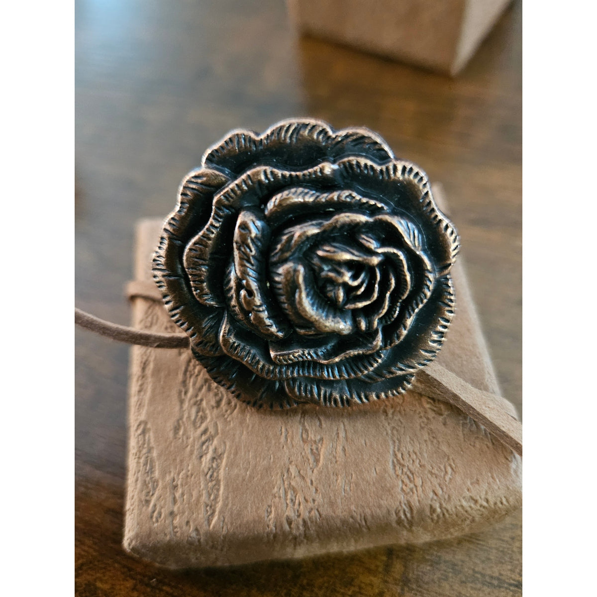 Ranch Western Scarf Slide Rose - copper tone