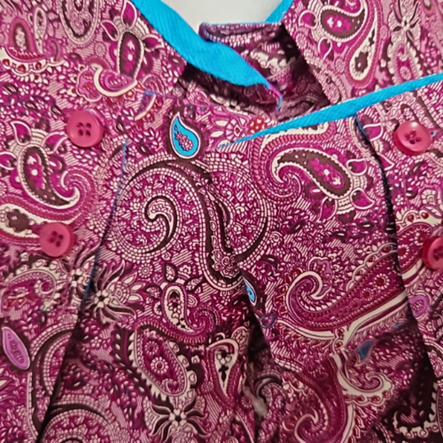 Royal Highness Equestrian Western Show Shirt Berry Paisley 3XL NWT