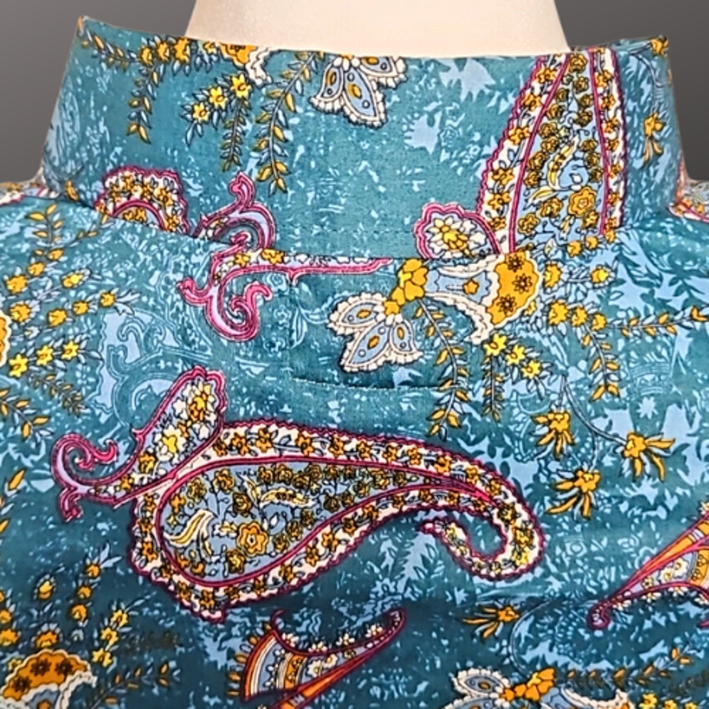 Royal Highness Equestrian Western Show Shirt Teal Paisley 3XL NWT