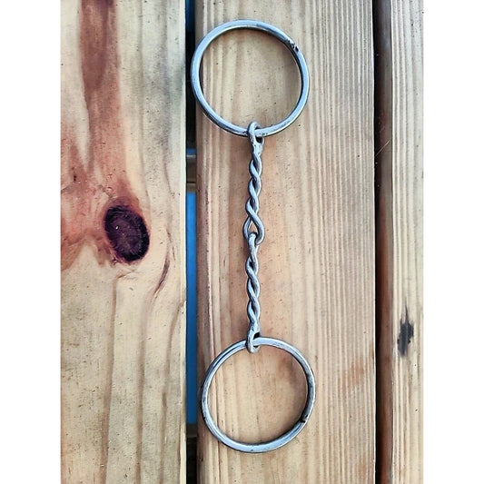 Twisted mouth snaffle bit 5 1/2 inch mouth stainless used