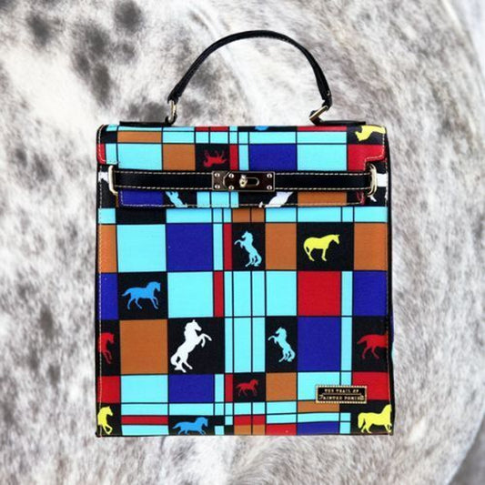 Trail of Painted Ponies Satchel Style Backpack Montana West NEW Turquoise