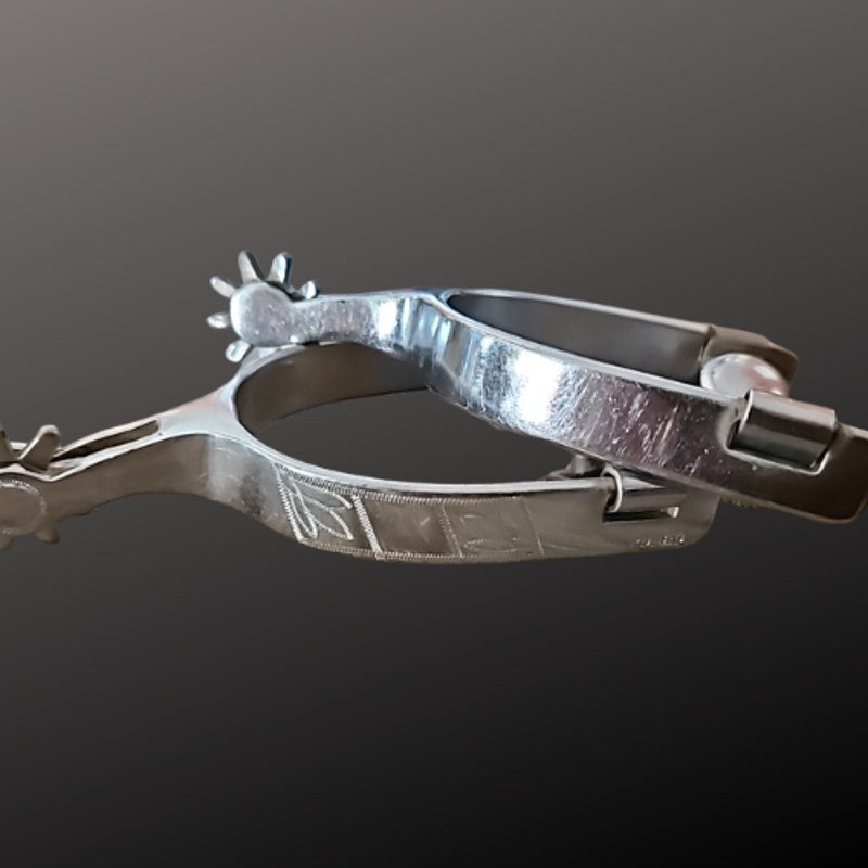 Kelly Rodeo Spurs Engraved Roweled