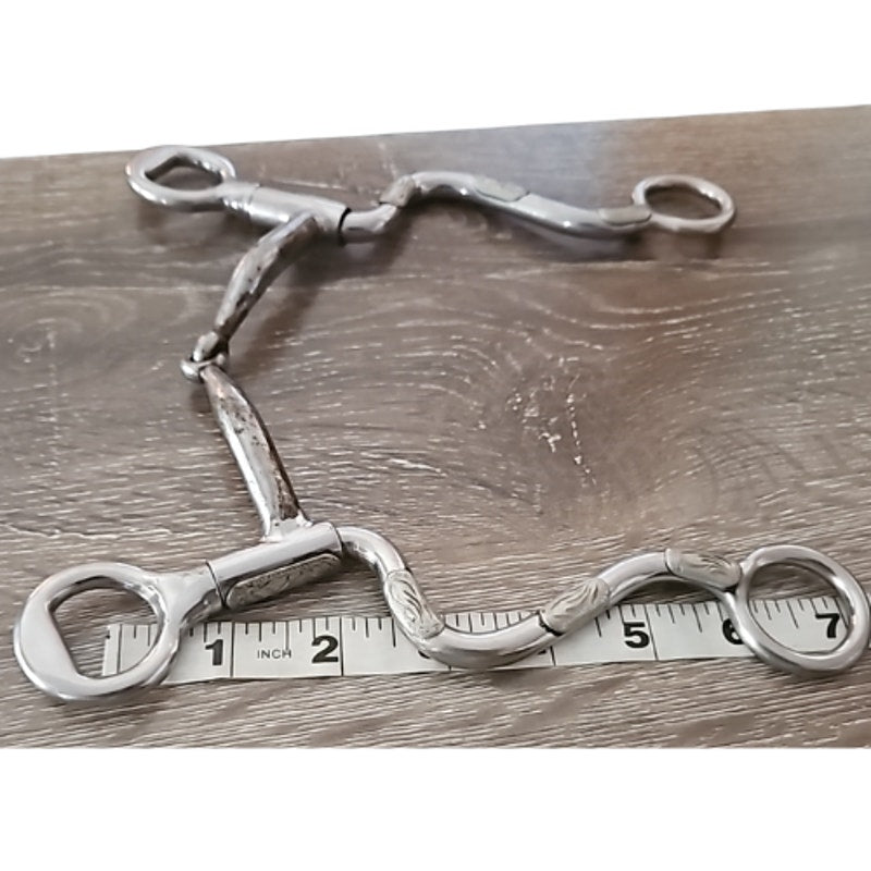 "S" Shank Western Show Bit Broken 4 3/4" Mouth Silver