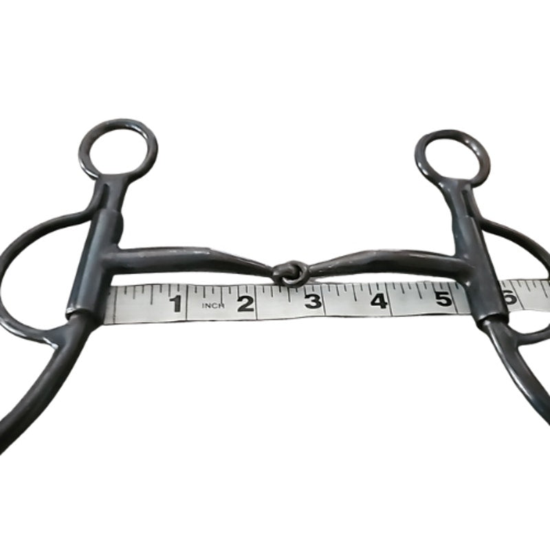 Black Steel Broken Mouth Shanked Western Horse Bit 5" Mouth