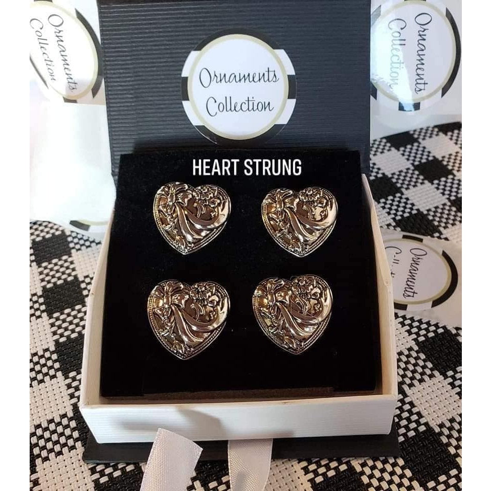 Magnetic Horse Show Number Pins Heartstring Concho Set of 4 NEW