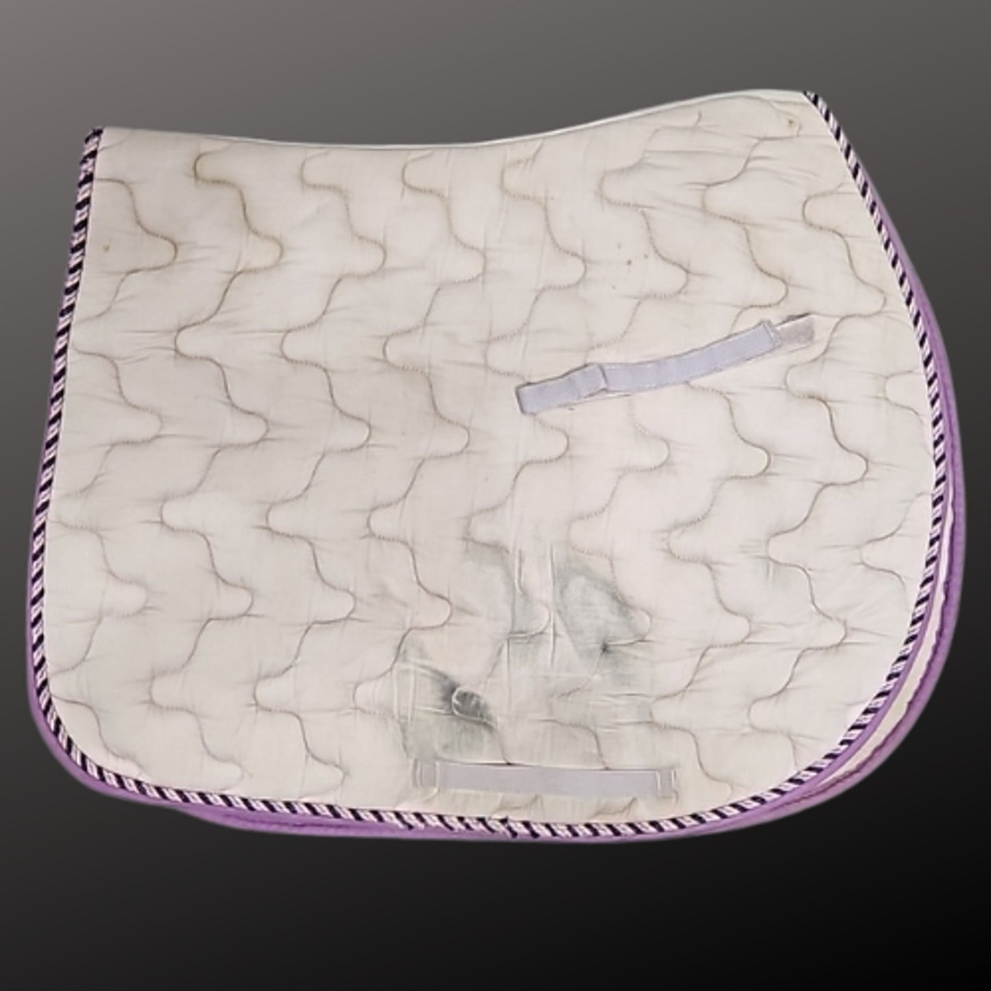 Equi-Prix BT Crump English All Purpose Saddle Pad White Purple Pre-Owned