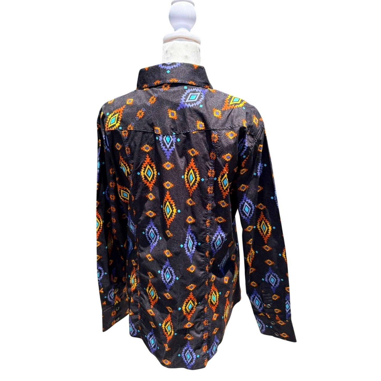 Vintage RockNRoll Western Pearl Snap Shirt  XL