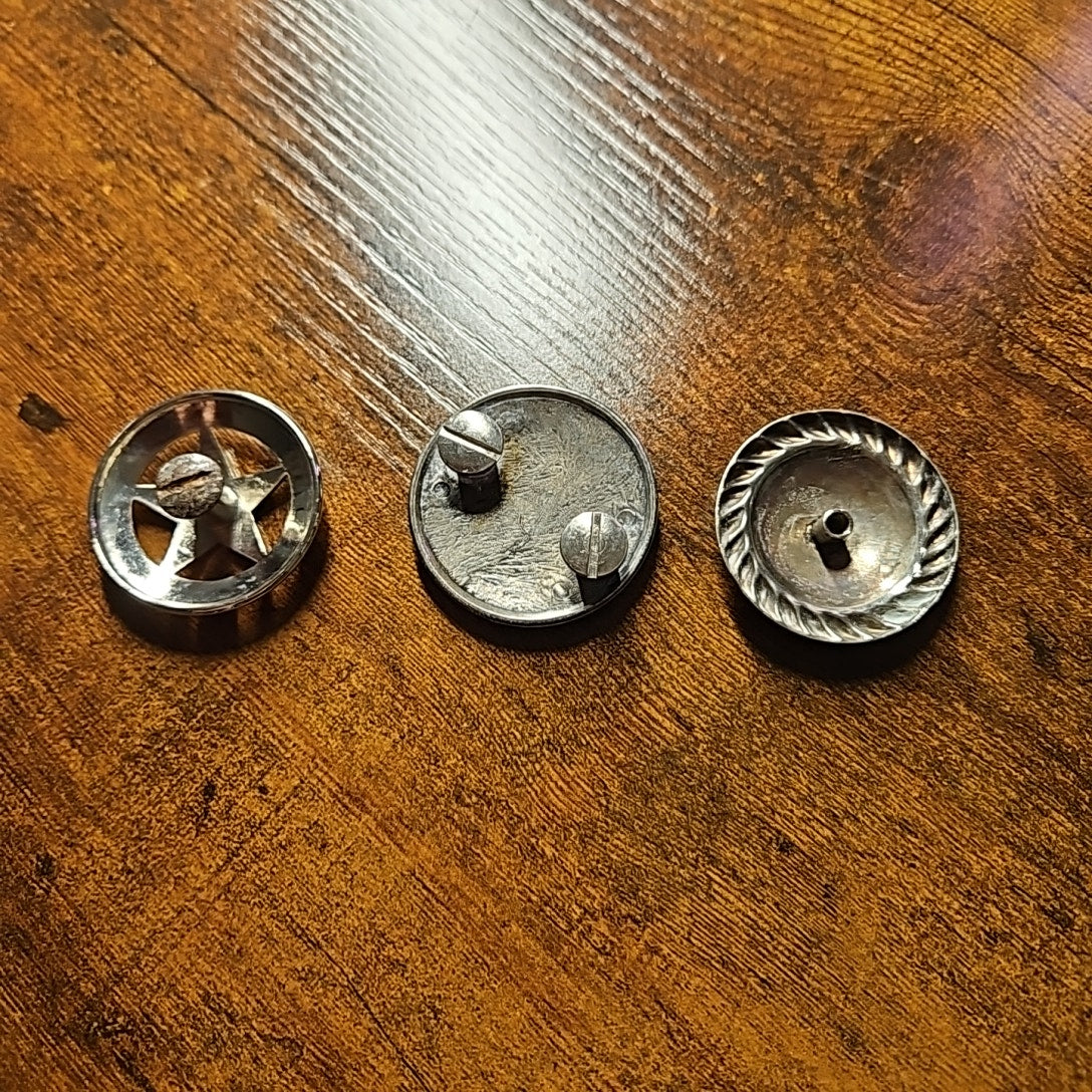 Assorted Silver Western Conchos - set of 5