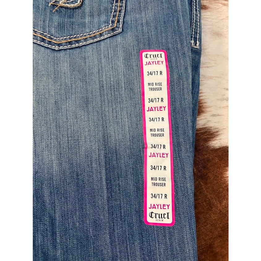 Cruel Girl Denim Jayley 34/17R Denim Blue Classic Straight Leg Jeans