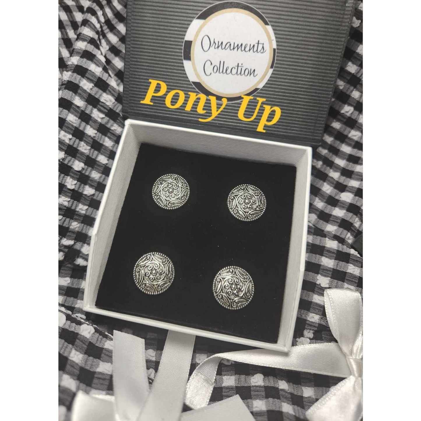 Magnetic Horse Show Number Pins Pony Up Set of 4 NEW