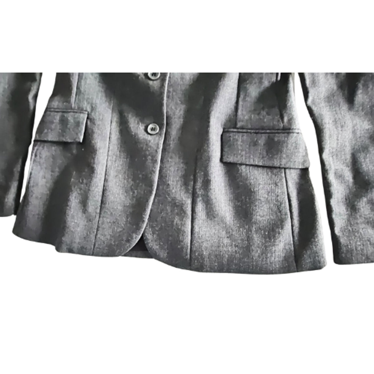 Devon-Aire 100% Wool Show Coat Ladies 10 Gray Pinstripe