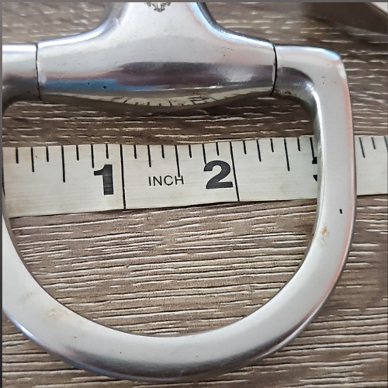 Lemetex Stainless D Ring Snaffle 4 3/4" mouth