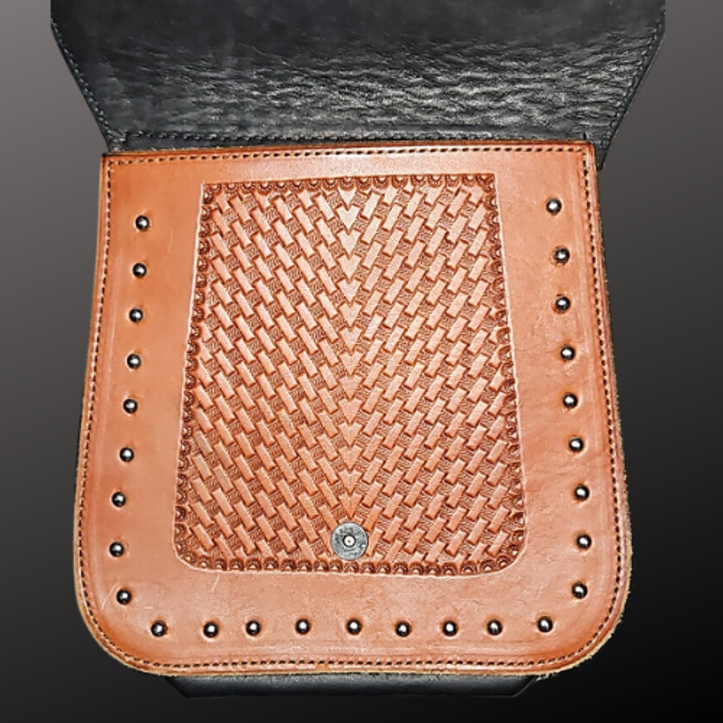 Hickman Saddlery Western Crossbody Hair On Cowhide Studs