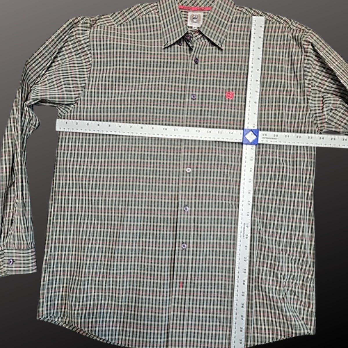 Cinch Mens Forest Long Sleeve Western Show Shirt Size Medium Pre-Loved
