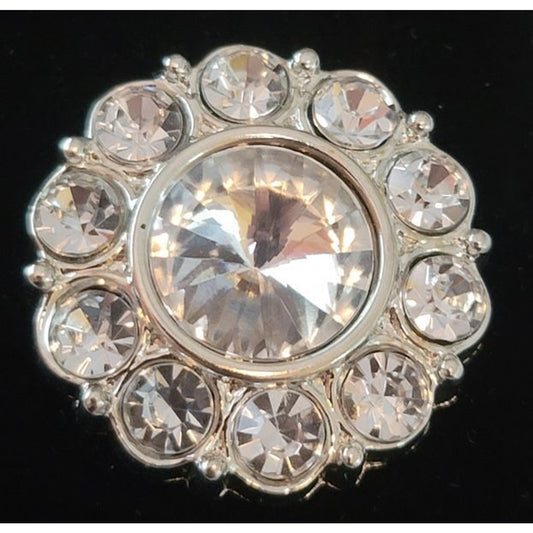 Stock Pin or Brooch Crown Crystals Horse Show Magnetic Back NEW
