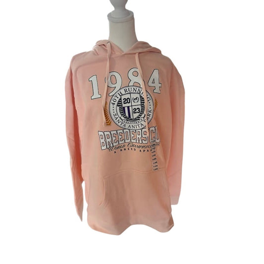 Breeders' Cup 1984 Pink Pullover Hoodie Women's Long Sleeve Sweatshirt XL