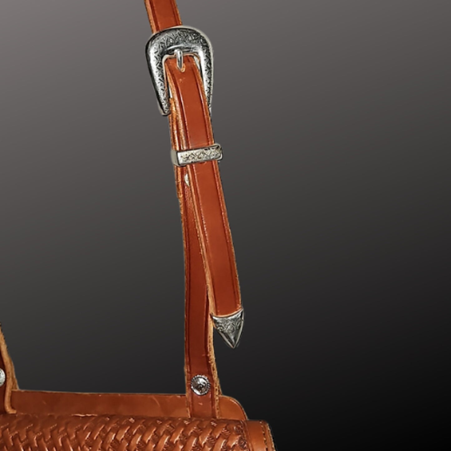 Hickman Saddlery Western Crossbody Hair On Cowhide Studs