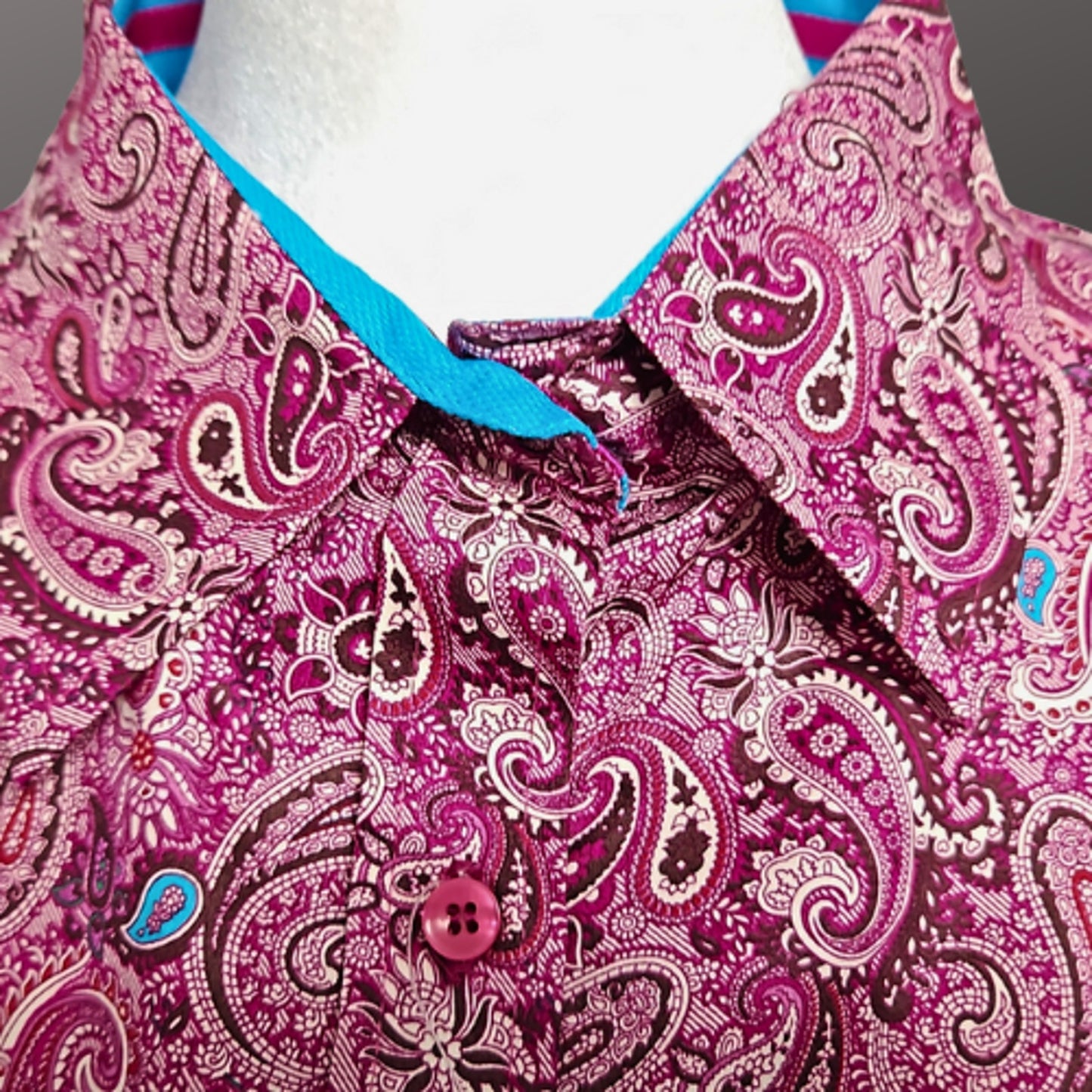 Royal Highness Equestrian Western Show Shirt Berry Paisley 3XL NWT