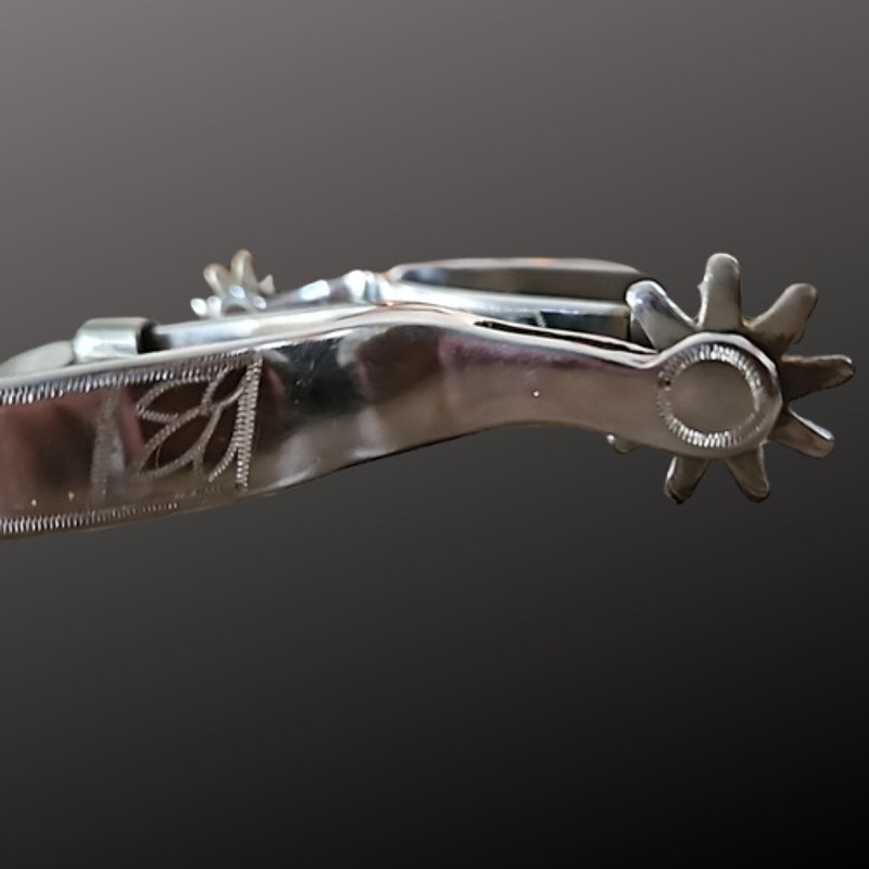 Kelly Rodeo Spurs Engraved Roweled