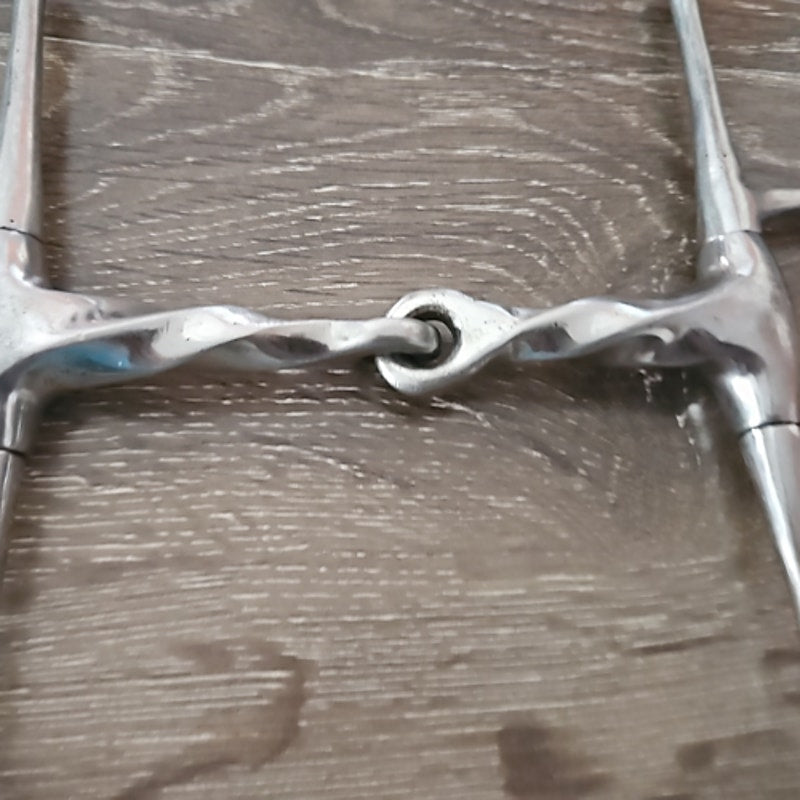 Stainless Steel Full Cheek Corkscrew Snaffle 4 1/2" mouth