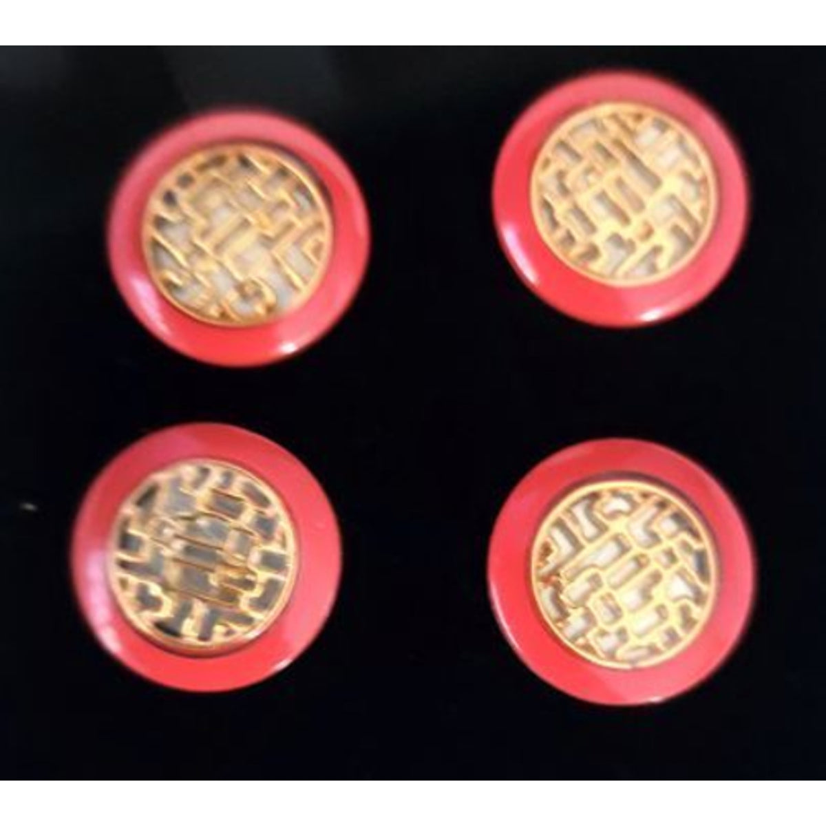 Magnetic Horse Show Number Pins Red Haiku Set of 4 NEW