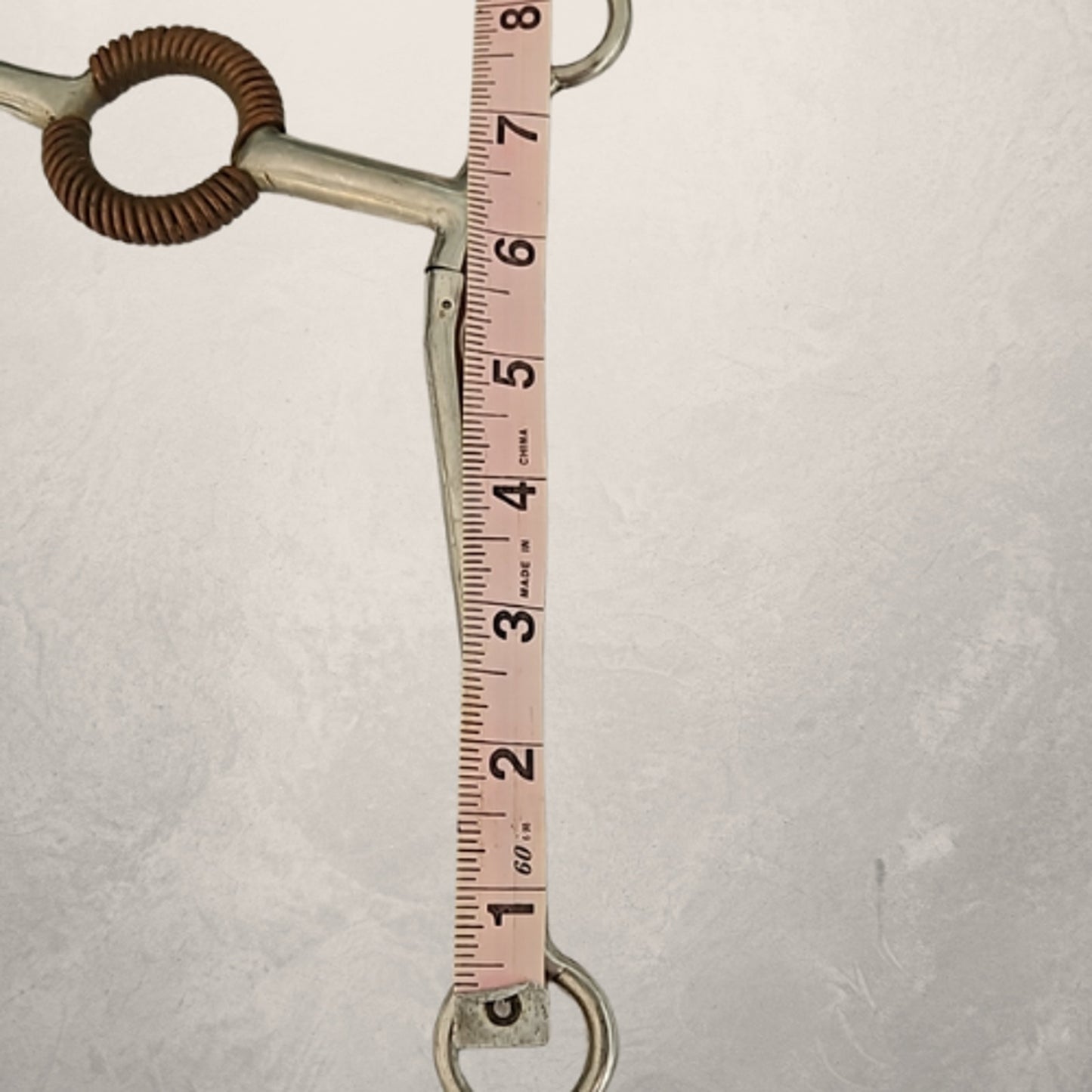 Western Horse Bit Long Shank Fixed Mouth Lifesaver Copper Coil 5" Mouth