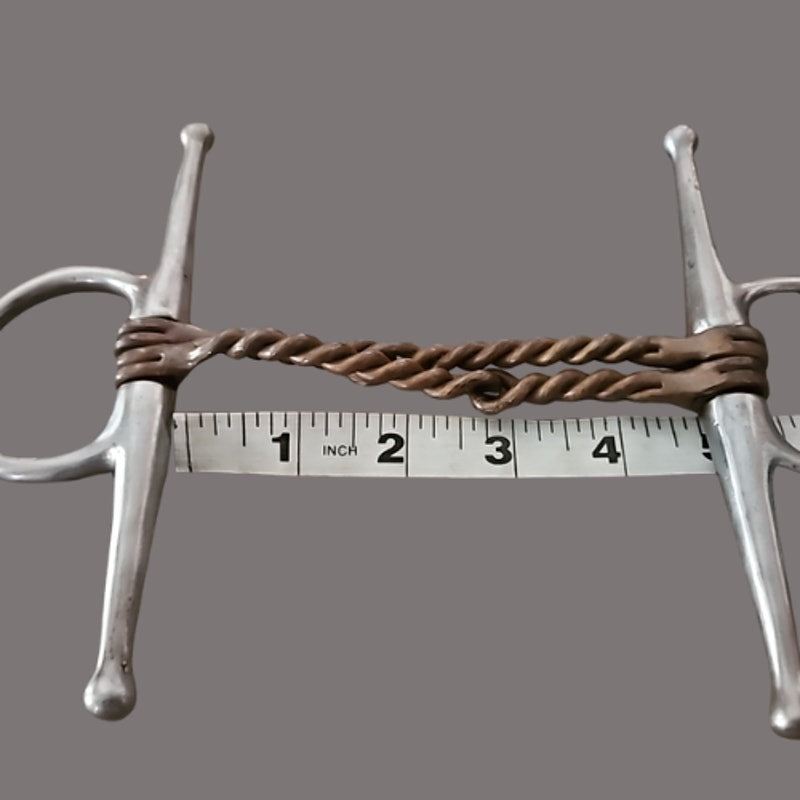 Full Cheek Snaffle Double Twisted Copper 4 1/2" Mouth