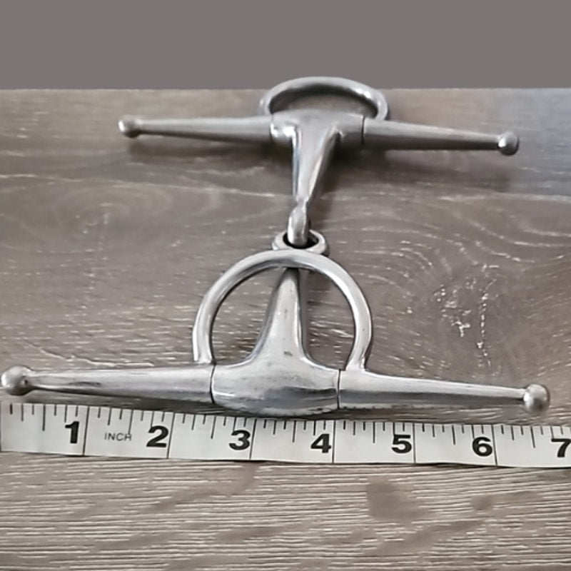 Stainless Steel Full Cheek Snaffle 4 1/2" Mouth 6 1/2" Cheek