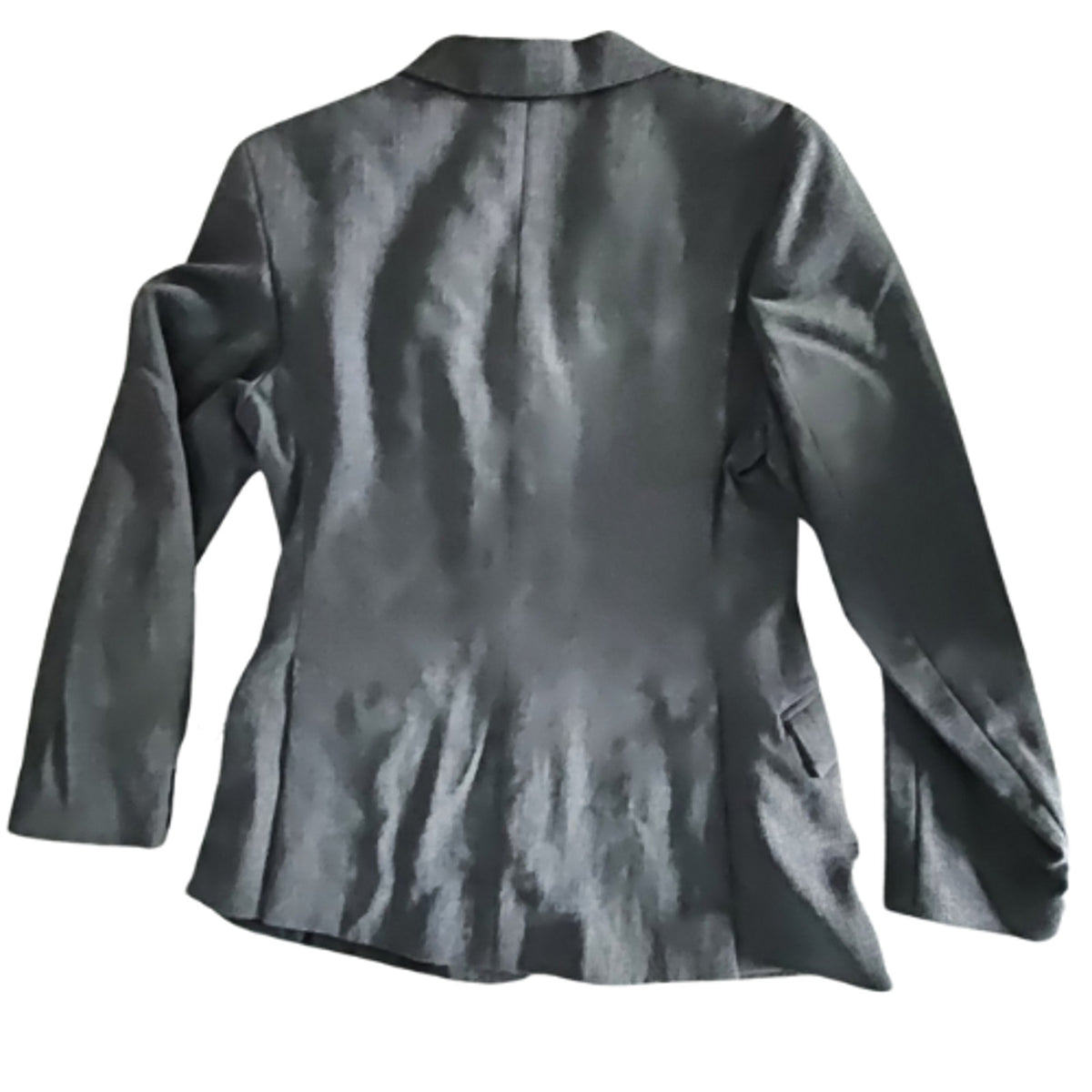 Devon-Aire Wool L'Cord Show Coat Jacket Gray Pinstripe Ladies Size 12 NEW