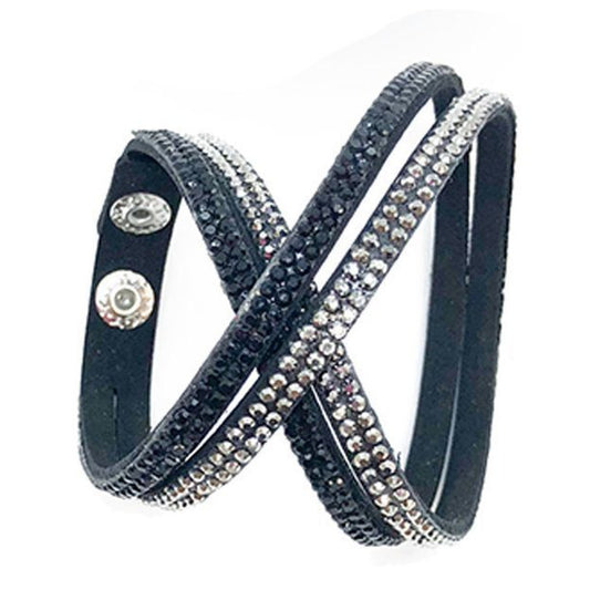 Black Infinity Snap Bracelet
