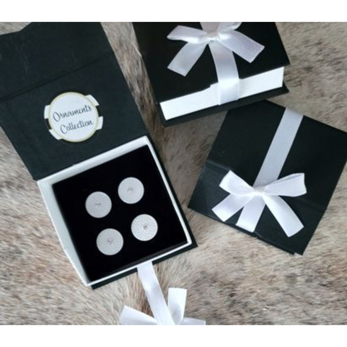 Magnetic Horse Show Number Pins Ballet in White Set of 4 NEW