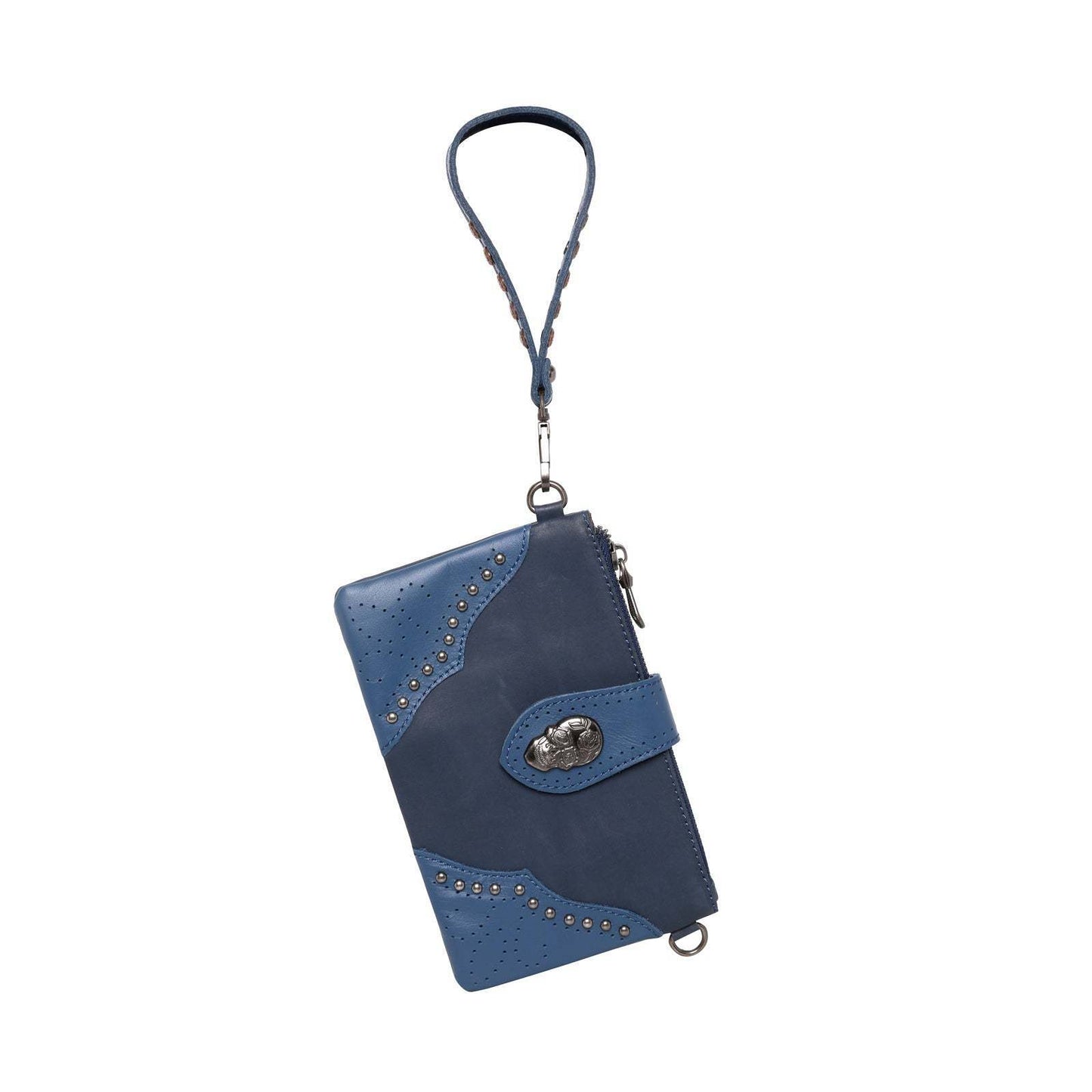 Crossbody Genuine Leather Navy Sugar Skull Concho NEW