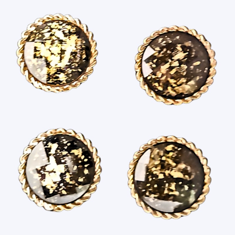 Magnetic Horse Show Number Pins Gold Rush Concho Set of 4 NEW